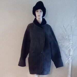 Hide Society Black Shearling coat - fits like a Medium